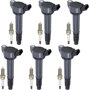 UF487 Ignition Coils & Spark Plugs for 2007-2017 Toyota Camry, 2008-2017 Highlander, 2007-2016 Sienna, 2006-2012 RAV4, 2007-2018 Lexus ES350 3.5L, Replaces 90919-02255 673-1309 (6 PCS) UF487 Ignition Coils & Spark Plugs for 2007-2017 Toyota Camry, 2008-2017 Highlander, 2007-2016 Sienna, 2006-2012 RAV4, 2007-2018 Lexus ES350 3.5L, Replaces 90919-02255 673-1309 (6 PCS)
