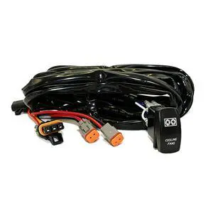 UTV Cooling Fans Wiring Harness with Plug & Play Pulse Busbar Connector DT Plug Fit Polaris Ranger RZR General, 16AWG 2 Lead Rocker On Off Switch UTV Cooling Fans Wiring Harness with Plug & Play Pulse Busbar Connector DT Plug Fit Polaris Ranger RZR General, 16AWG 2 Lead Rocker On Off Switch