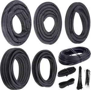Automotive Split Wire Loom Kit, Heat Resistant & Chew Resistant Split Conduit for Engine Bay, Cable Management Sleeve with Heat Shrink, Silicone Tape & Zip Ties Automotive Split Wire Loom Kit, Heat Resistant & Chew Resistant Split Conduit for Engine Bay, Cable Management Sleeve with Heat Shrink, Silicone Tape & Zip Ties
