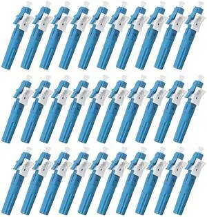 30-Pack LC/UPC Fiber Optic Quick Assembly Connector, Singlemode 9/125 for 0.9-3.0mm Cable, FTTH Application 30-Pack LC/UPC Fiber Optic Quick Assembly Connector, Singlemode 9/125 for 0.9-3.0mm Cable, FTTH Application