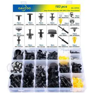 183pcs for Jeep Grand Cherokee WK WK2 2005-2019 Auto Body Interior and Exterior Retainer Fastener Clip Assortment 183pcs for Jeep Grand Cherokee WK WK2 2005-2019 Auto Body Interior and Exterior Retainer Fastener Clip Assortment