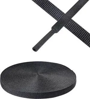 Black 2:1 Ratio Automotive Heat Shrink Braided Sleeving,Wear-Resistant Flat Woven Shrinkable Sleeve Fabric Car Cable Wires Hoses Protection (1/4"-26ft) Black 2:1 Ratio Automotive Heat Shrink Braided Sleeving,Wear-Resistant Flat Woven Shrinkable Sleeve Fabric Car Cable Wires Hoses Protection (1/4"-26ft)
