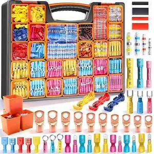/1530PCS Ultimate Heat Shrink Wire Connectors Kit,Waterproof Electrical Spade Connector Kit,Copper Cable Wire Lug Insulated Crimp Spade Fork Ring Terminal T-Tap Butt Splice Male Female Connector /1530PCS Ultimate Heat Shrink Wire Connectors Kit,Waterproof Electrical Spade Connector Kit,Copper Cable Wire Lug Insulated Crimp Spade Fork Ring Terminal T-Tap Butt Splice Male Female Connector