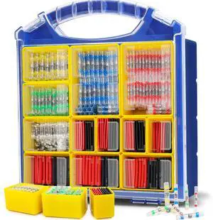 680PCS Heat Shrink Solder Seal Connectors Set with Tubing,Waterproof Electrical Connectors and 3:1 Shrinking Tube for Marine,Automotive,Wiring Projects 680PCS Heat Shrink Solder Seal Connectors Set with Tubing,Waterproof Electrical Connectors and 3:1 Shrinking Tube for Marine,Automotive,Wiring Projects