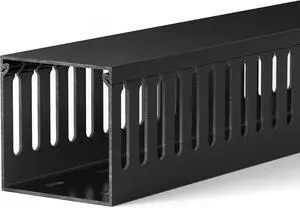 3"H x 3"W Cable Raceway, 6ft Under Desk Wire Management Channel Black 3"H x 3"W Cable Raceway, 6ft Under Desk Wire Management Channel Black