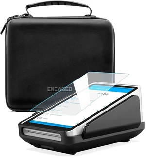 Square Terminal Carry Case with Screen Protector, EVA Hard Shell Travel Bag with Cover & Tempered Glass Guard, Fits Device, Charger & Accessories (3Pc Set) Square Terminal Carry Case with Screen Protector, EVA Hard Shell Travel Bag with Cover & Tempered Glass Guard, Fits Device, Charger & Accessories (3Pc Set)