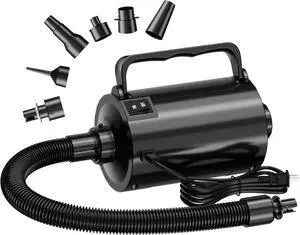 Electric Air Pump with Hose for Inflatables, High Power Inflator Deflator Blow Up Pump with 6 Nozzles, Pool Toy Float Pump for Pool Floats, Air Mattress, Toys, Gym Mat, 320W, 1.5PSI, 120V AC Electric Air Pump with Hose for Inflatables, High Power Inflator Deflator Blow Up Pump with 6 Nozzles, Pool Toy Float Pump for Pool Floats, Air Mattress, Toys, Gym Mat, 320W, 1.5PSI, 120V AC