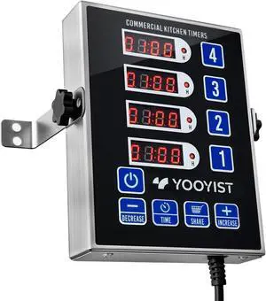 Precision Kitchen Timers for Cooking 4 Channel Commercial Kitchen Timer Restaurant Kitchen Supplies Stainless Steel Digital LED Chef Cooking Timer Reminder Function, Loud Alarm, Black Precision Kitchen Timers for Cooking 4 Channel Commercial Kitchen Timer Restaurant Kitchen Supplies Stainless Steel Digital LED Chef Cooking Timer Reminder Function, Loud Alarm, Black