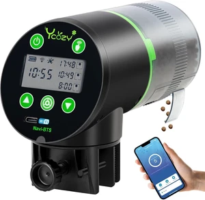 WiFi Automatic Aquarium Fish Feeder with Remote APP Control, Plug Powered, Plug & USB-C Cable Auto Food Dispenser for Small Tank/Betta/Turtle WiFi Automatic Aquarium Fish Feeder with Remote APP Control, Plug Powered, Plug & USB-C Cable Auto Food Dispenser for Small Tank/Betta/Turtle