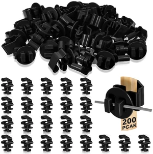 200 Pcs Black T Post Insulators Electric Fence Posts Electric Fence Insulators Wire Standard Snug Fitting T Post Clips for Agricultural Ranchers 200 Pcs Black T Post Insulators Electric Fence Posts Electric Fence Insulators Wire Standard Snug Fitting T Post Clips for Agricultural Ranchers