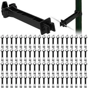 200 Pcs 5 inch Snap Type Insulator Electric Fence T Post Insulators Extended Snug Fitting T Post Electric Fence Wire Clips for Agricultural and Ranchers (Black) 200 Pcs 5 inch Snap Type Insulator Electric Fence T Post Insulators Extended Snug Fitting T Post Electric Fence Wire Clips for Agricultural and Ranchers (Black)