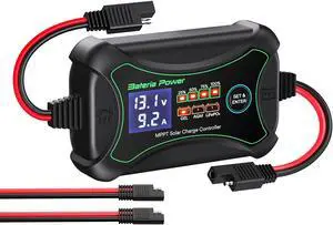 10Amp 12 Volt MPPT Solar Charge Controller, Intelligent Portable Solar Panel Controller, Max PV 150W 30Voc Solar Regulator for Gel AGM Lead-Acid, Lithium LiFePO4 Battery (SunRock 10) 10Amp 12 Volt MPPT Solar Charge Controller, Intelligent Portable Solar Panel Controller, Max PV 150W 30Voc Solar Regulator for Gel AGM Lead-Acid, Lithium LiFePO4 Battery (SunRock 10)