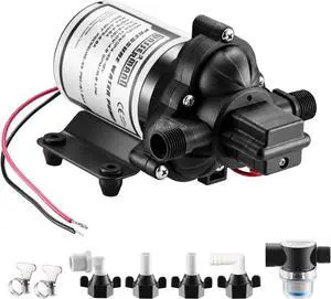 RV Pump, 12V Self-priming RV Water Pressure Pump 4.0GPM 45PSI with Pressure Switch, for RV Marine Camping Yacht Garden, 12Volt DC Fresh Water Pumps RV Water Pump 2088-554-144 Replacement RV Pump, 12V Self-priming RV Water Pressure Pump 4.0GPM 45PSI with Pressure Switch, for RV Marine Camping Yacht Garden, 12Volt DC Fresh Water Pumps RV Water Pump 2088-554-144 Replacement
