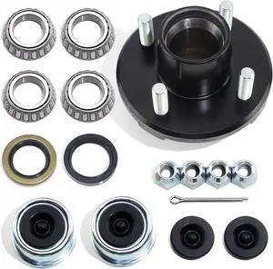 4 on 4'' Trailer Hub Kit for 2000 lb 1" or 1-1/16" Straight Axle 4 on 4'' Trailer Hub Kit for 2000 lb 1" or 1-1/16" Straight Axle