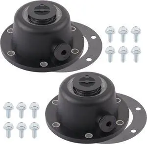 2PCS 343-4024 Composite Steer Hub Cap with Gaskets & Bolts 2PCS 343-4024 Composite Steer Hub Cap with Gaskets & Bolts
