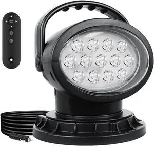 39W Strobe Led Search Lights, 360º Rotate Remote Control Spotlight, 12V 24V Work Light, Portable Magnetic Base Fog Lamps for Car Offroad Truck Boat 4x4 Security Emergency Lighting 39W Strobe Led Search Lights, 360º Rotate Remote Control Spotlight, 12V 24V Work Light, Portable Magnetic Base Fog Lamps for Car Offroad Truck Boat 4x4 Security Emergency Lighting