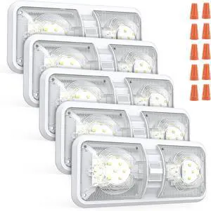 RV Led Lights Interior 12v Volt Fixtures, 1000LM 8W Camper Light For Inside, Rv Ceiling Dome Lamp Led 12v With Switch For RV/Camper/Trailer/Boat (Natural White,4000K-4500K,5pack). RV Led Lights Interior 12v Volt Fixtures, 1000LM 8W Camper Light For Inside, Rv Ceiling Dome Lamp Led 12v With Switch For RV/Camper/Trailer/Boat (Natural White,4000K-4500K,5pack).
