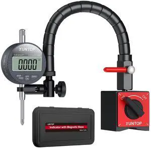0-1" Digital Dial Indicator and 176lbs (80kg) Max Pull Magnetic Base 0-1" Digital Dial Indicator and 176lbs (80kg) Max Pull Magnetic Base