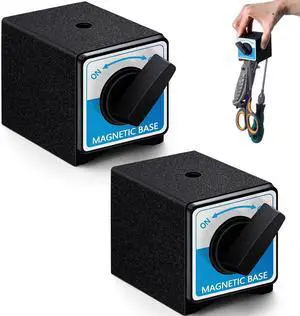 2 Pcs 8T Magnetic Base Holder Bed On/off Switch 176 Lbs Holding Power Magnetic Holder Bed M8 x 1.25 Tapped Hole Switchable Base Stand Without Adjustment Arm for Indicator 2.7" x 2.2" x 2" 2 Pcs 8T Magnetic Base Holder Bed On/off Switch 176 Lbs Holding Power Magnetic Holder Bed M8 x 1.25 Tapped Hole Switchable Base Stand Without Adjustment Arm for Indicator 2.7" x 2.2" x 2"