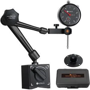 0-1"/0.001" Dial Indicator and 176lbs (80kg) Max Pull Magnetic Base 0-1"/0.001" Dial Indicator and 176lbs (80kg) Max Pull Magnetic Base