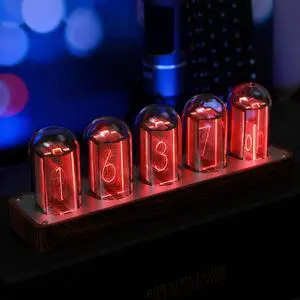 Nixie Tube Clock Walnut Digital Clock, Support Wi-Fi Time SYNC, Alarm & Timer, 12/24H Display, A Retro Gift for Friends (Wood Grain) Nixie Tube Clock Walnut Digital Clock, Support Wi-Fi Time SYNC, Alarm & Timer, 12/24H Display, A Retro Gift for Friends (Wood Grain)