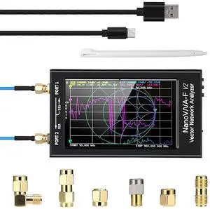 Upgraded 4.3" NanoVNA-F V2 Vector Network Analyzer, 50KHz -3GHz Latest V0.4.0 HF VHF UHF Antenna Analyzer Ham Radio, 5000mAh VNA Analyzer Measuring S Parameters, SWR, Phase, Delay, Smith Chart Upgraded 4.3" NanoVNA-F V2 Vector Network Analyzer, 50KHz -3GHz Latest V0.4.0 HF VHF UHF Antenna Analyzer Ham Radio, 5000mAh VNA Analyzer Measuring S Parameters, SWR, Phase, Delay, Smith Chart