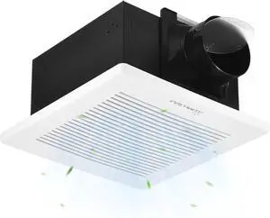 Bathroom Exhaust Fan, 120 CFM Bathroom Fan 1 Sones Ceiling Mounted Ventilation Large Air-flow Capacity Bathroom Fan Ceiling Opening 8''x8'', 4 Inch Duct, No Attic Access Needed Bathroom Exhaust Fan, 120 CFM Bathroom Fan 1 Sones Ceiling Mounted Ventilation Large Air-flow Capacity Bathroom Fan Ceiling Opening 8''x8'', 4 Inch Duct, No Attic Access Needed
