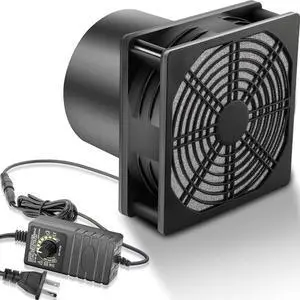 120mm x 38mm 12V DC Axial Fan w/ 4 Inch Duct Flange Variable Speed 120mm x 38mm 12V DC Axial Fan w/ 4 Inch Duct Flange Variable Speed