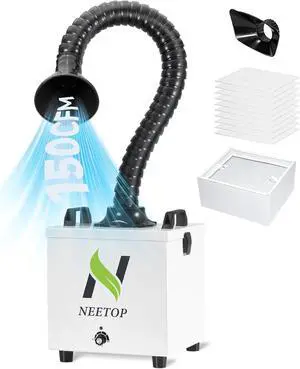 100W Solder Fume Extractor Stronger 250m³/h Suction H13 HEPA & Carbon Dust Odors Filtration, Smoke-Free Workspace, <55dB Smoke Absorber for DIY Soldering, Resin 3D Printing, Laser Engraving 100W Solder Fume Extractor Stronger 250m³/h Suction H13 HEPA & Carbon Dust Odors Filtration, Smoke-Free Workspace, <55dB Smoke Absorber for DIY Soldering, Resin 3D Printing, Laser Engraving