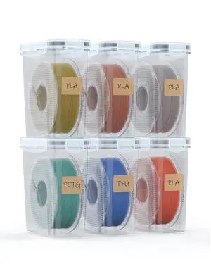 Filament Storage Box - 6 Pack Filament Container for 3D Printing Sealing and Protection - Portable Storage Box with Desiccants&Label for Home&Office,Water-Proof and Dust-Proof 4.0L(9.03*8*3) Filament Storage Box - 6 Pack Filament Container for 3D Printing Sealing and Protection - Portable Storage Box with Desiccants&Label for Home&Office,Water-Proof and Dust-Proof 4.0L(9.03*8*3)