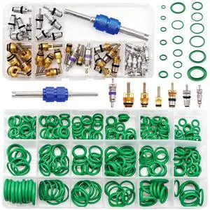 Car A/C Repair Kit - O-Ring Set + AC Valve Cores Car A/C Repair Kit - O-Ring Set + AC Valve Cores