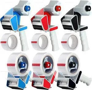 6 Pack Heavy Duty Packing Tape Dispenser Gun with 6 Rolls 2 Inch 2.7 Mil Thick Handheld Tape Gun for Moving, Shipping, Sealing Boxes and Packaging 6 Pack Heavy Duty Packing Tape Dispenser Gun with 6 Rolls 2 Inch 2.7 Mil Thick Handheld Tape Gun for Moving, Shipping, Sealing Boxes and Packaging