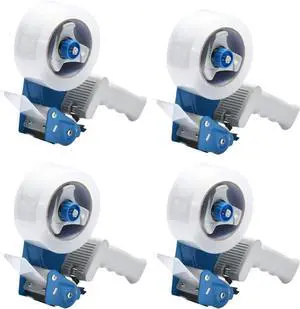 3-Inch Heavy Duty Packaging Tape Gun 4 Pcs Packing Tape Dispenser Gun Non Slip Silicone Handle Portable for Packing Boxes & Moving Box Sealing(Without Tape) 3-Inch Heavy Duty Packaging Tape Gun 4 Pcs Packing Tape Dispenser Gun Non Slip Silicone Handle Portable for Packing Boxes & Moving Box Sealing(Without Tape)