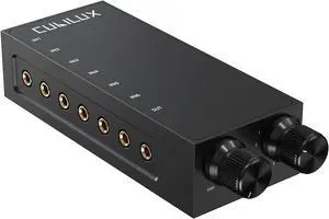 3.5mm 6-in-1 Stereo Audio Switcher with Volume Control & Mute, 6 Input to 1 Output Audio Selector Box for Headphones, Speakers, Laptop, PC, Smartphone, and Tablet 3.5mm 6-in-1 Stereo Audio Switcher with Volume Control & Mute, 6 Input to 1 Output Audio Selector Box for Headphones, Speakers, Laptop, PC, Smartphone, and Tablet