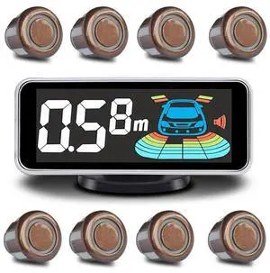 Parktronic 8 Parking Sensors Kit Reverse Backup Radar System Rear and Front View with Sound Warning Ultrasonic Distance Detection for Car Vihicle Parktronic 8 Parking Sensors Kit Reverse Backup Radar System Rear and Front View with Sound Warning Ultrasonic Distance Detection for Car Vihicle