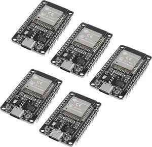 5PCS Type c 30pins ESP-WROOM-32 ESP32 ESP-32S CP2102 Development Board 2.4GHz Dual-Mode WiFi + Bluetooth Dual Cores Microcontroller Processor Integrated with Antenna RF AMP Filter AP STA 5PCS Type c 30pins ESP-WROOM-32 ESP32 ESP-32S CP2102 Development Board 2.4GHz Dual-Mode WiFi + Bluetooth Dual Cores Microcontroller Processor Integrated with Antenna RF AMP Filter AP STA