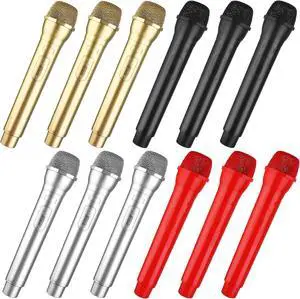 12 Pcs Microphone Prop Play Plastic Toy Microphone Fake Microphones Prop Simulate Speech Practice Plastic Realistic Micro-phone Fake Micro-phone Stage for Boys Girls Costume Music Party Favors 12 Pcs Microphone Prop Play Plastic Toy Microphone Fake Microphones Prop Simulate Speech Practice Plastic Realistic Micro-phone Fake Micro-phone Stage for Boys Girls Costume Music Party Favors