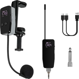 UHF Wireless Violin Microphone System Rechargeable Clip-On Instrument Mics with Transmitter & Receiver for Musicians, Teachers, Stage & Active PA Systems, 98ft Range UHF Wireless Violin Microphone System Rechargeable Clip-On Instrument Mics with Transmitter & Receiver for Musicians, Teachers, Stage & Active PA Systems, 98ft Range