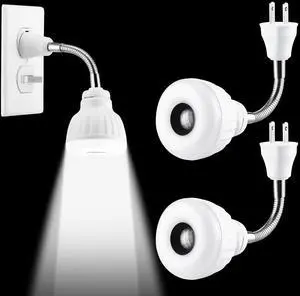 3 Piece Plug in Motion Sensor Light Indoor 5W PIR Infrared Motion-Activated Led Night Light for Air Conditioner Outlet, 360° Rotatable Sensor Detector Plug Outlet in for Wall Garage, White 3 Piece Plug in Motion Sensor Light Indoor 5W PIR Infrared Motion-Activated Led Night Light for Air Conditioner Outlet, 360° Rotatable Sensor Detector Plug Outlet in for Wall Garage, White