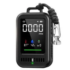 4-in-1 Portable Air Monitor, Temperature & Humidity & UV & Air Quality Meters with HD Digital Display, High-Precision Sensors for Home, Hotel, Travel, Camping 4-in-1 Portable Air Monitor, Temperature & Humidity & UV & Air Quality Meters with HD Digital Display, High-Precision Sensors for Home, Hotel, Travel, Camping