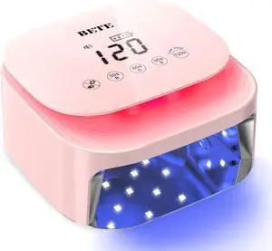 60W Cordless UV LED Nail Lamp - Rechargeable Gel Polish Dryer with Auto Sensor, 30 Beads & 4 Timer Settings Portable for Home/Salon Pink 60W Cordless UV LED Nail Lamp - Rechargeable Gel Polish Dryer with Auto Sensor, 30 Beads & 4 Timer Settings Portable for Home/Salon Pink