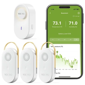 2000ft Remote Temperature & Humidity Monitor 3 Sensors, Freeze Alert for WiFi-less Shed, Greenhouse, Garage, Barn & Cabin, 90dB Hub + Night Light 2000ft Remote Temperature & Humidity Monitor 3 Sensors, Freeze Alert for WiFi-less Shed, Greenhouse, Garage, Barn & Cabin, 90dB Hub + Night Light