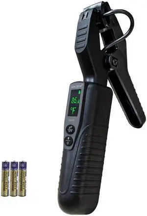 Clamp On Wireless Temperature Probe High Accuracy Pipe Thermometer Meter for HVAC, Refrigeration & AC Systems, Range -58°F to 302°F, Battery-Powered, Easy-Read Display with Backlight Clamp On Wireless Temperature Probe High Accuracy Pipe Thermometer Meter for HVAC, Refrigeration & AC Systems, Range -58°F to 302°F, Battery-Powered, Easy-Read Display with Backlight