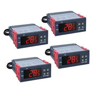 4Pcs STC-1000 110V-220V Digital LED Temperature Controller, Microcomputer Digital Display Temperature Controller Heating Cooling Thermostat 2 Relay Output with NTC 10K Thermistor Sensors Probe 4Pcs STC-1000 110V-220V Digital LED Temperature Controller, Microcomputer Digital Display Temperature Controller Heating Cooling Thermostat 2 Relay Output with NTC 10K Thermistor Sensors Probe