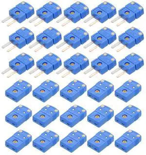 Mini t Type Thermocouple Wire Connectors Male Female Plug Adapter High Temperature 220°C(428°F) for Thermocouple Sensor Probe Blue 15 Set Mini t Type Thermocouple Wire Connectors Male Female Plug Adapter High Temperature 220°C(428°F) for Thermocouple Sensor Probe Blue 15 Set
