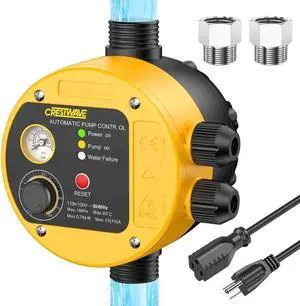 Smart Pressure Switch with Gauge for Well Pump, 110V-120V Automatic Smart Pressure Switch with Gauge for Well Pump, 110V-120V Automatic