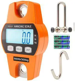 Digital Hanging Scale 660 LB 300 KG - Professional Heavy Duty Waterproof Fish Scale - Portable Durable Crane Scale for Luggage Weight Suitcase Hunting Farm Bike Bow Fish Weight Fishing Scale Digital Hanging Scale 660 LB 300 KG - Professional Heavy Duty Waterproof Fish Scale - Portable Durable Crane Scale for Luggage Weight Suitcase Hunting Farm Bike Bow Fish Weight Fishing Scale