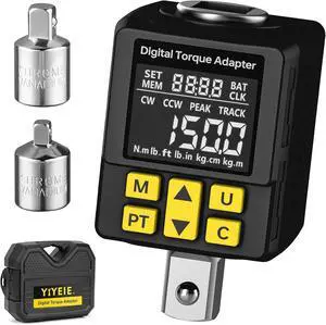 1/2" Digital Torque Wrench Adapter, 7.5-150Ft-lb (±2% Accuracy) 1/2" Digital Torque Wrench Adapter, 7.5-150Ft-lb (±2% Accuracy)