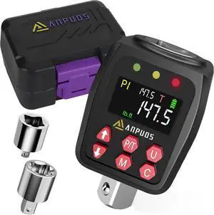 1/2" Digital Torque Adapter, 7.4-147.5 Ft-lb/10-200 Nm, ±1% Accuracy 1/2" Digital Torque Adapter, 7.4-147.5 Ft-lb/10-200 Nm, ±1% Accuracy