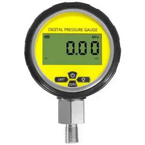 10000PSI Digital Hydraulic Pressure Gauge Pressure Manometer Pressure Sensor with 1/4-Inch NPT Connector Base Entry 700BAR/70Mpa 3.15" Dial Size (Black Silicone Protective Boot) 10000PSI Digital Hydraulic Pressure Gauge Pressure Manometer Pressure Sensor with 1/4-Inch NPT Connector Base Entry 700BAR/70Mpa 3.15" Dial Size (Black Silicone Protective Boot)